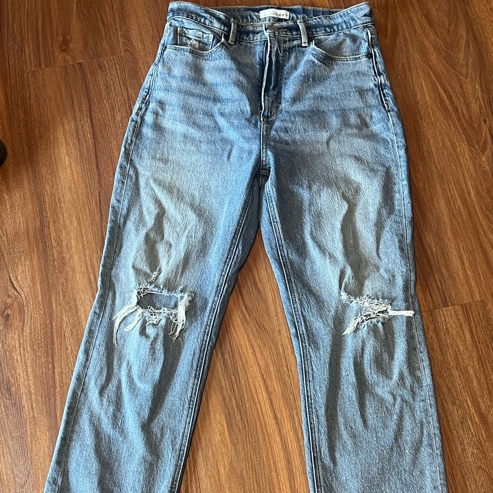 LOFT Blue Distressed Women Jeans
